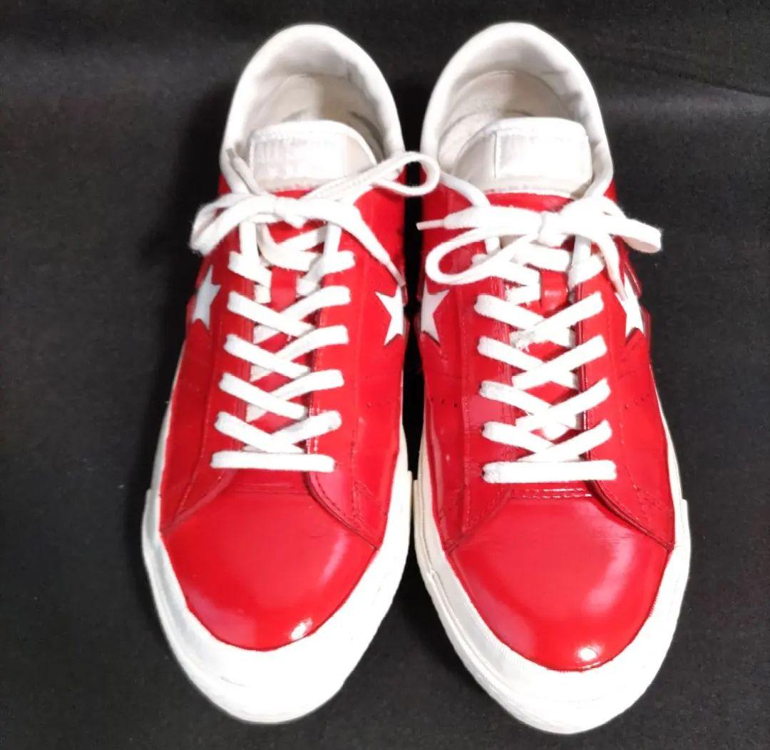 西*樹様 赤ワンスター27cm日本製コンバースリペアconverseレッドONE