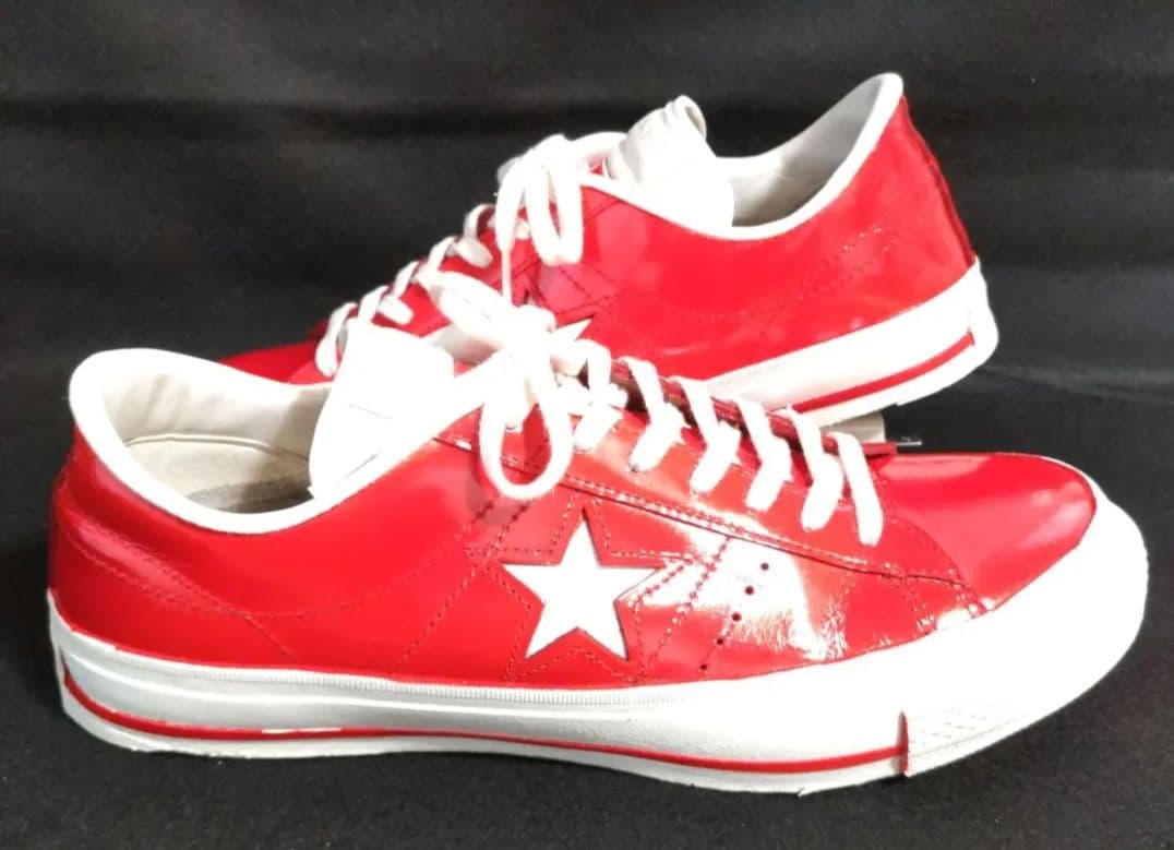 西*樹様 赤ワンスター27cm日本製コンバースリペアconverseレッドONE