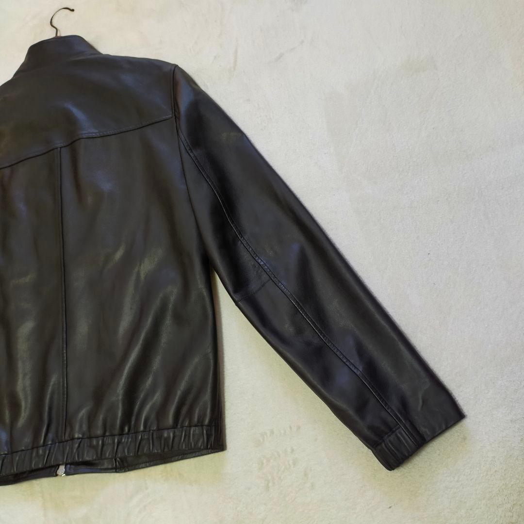 美品　Theory　シングルライダースジャケット　Sサイズ　羊革