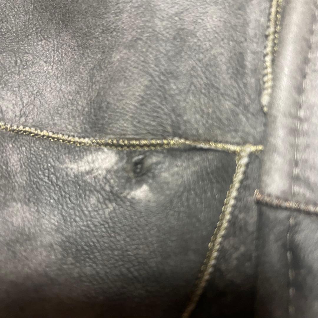 【希少】ヴィンテージ　リアルムートンジャケットコート　パッチワーク　羊革　メンズ