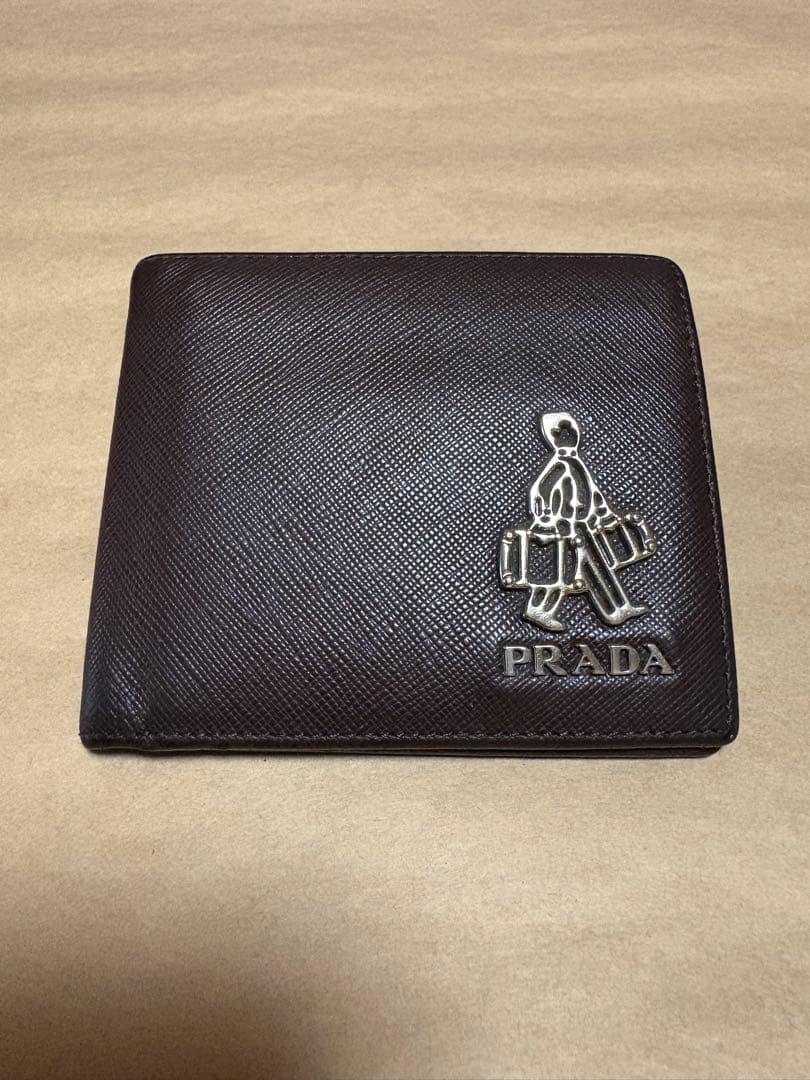 PRADA×PORTER 2つ折り財布　ブラウン