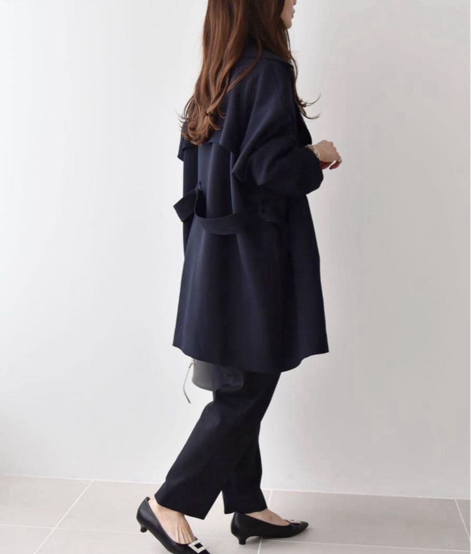 完売　quaranciel ダブルクロス ハーフ トレンチ ジャケット コート