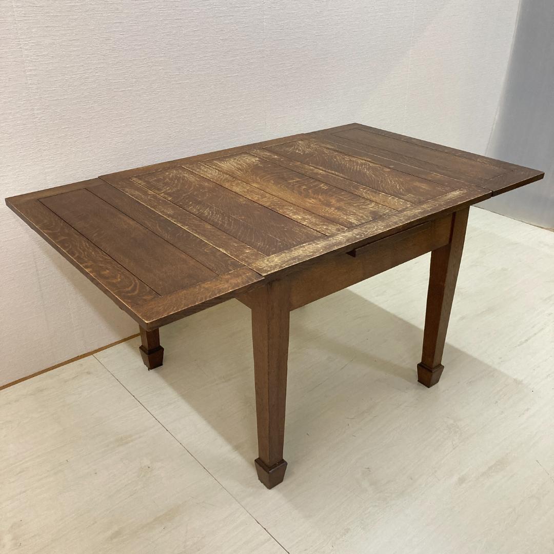 イギリス　アンティーク　ドローリーフテーブル　ダイニングテーブル　伸縮