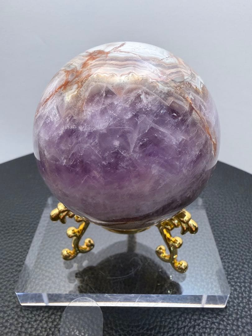 クレイジーアゲートアメジスト スフィア 超美品！ 1166