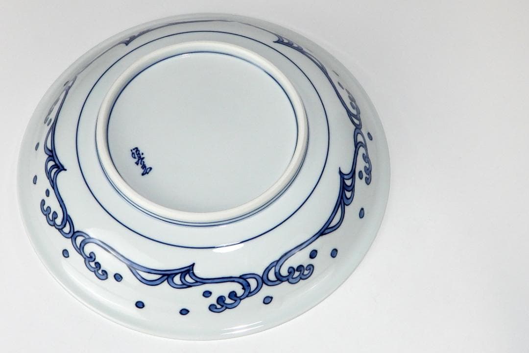 【ぶちネゴ堂】有田焼 源右衛門 染付蟹絵 大皿 飾り皿A441