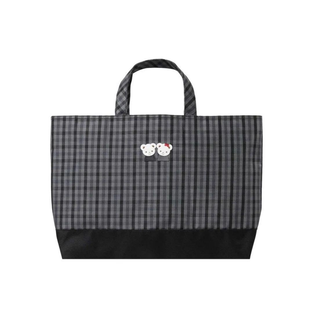 新品タグ付き　ファミリア　レッスン　バッグ　ファミリアチェック　黒　ギンガム