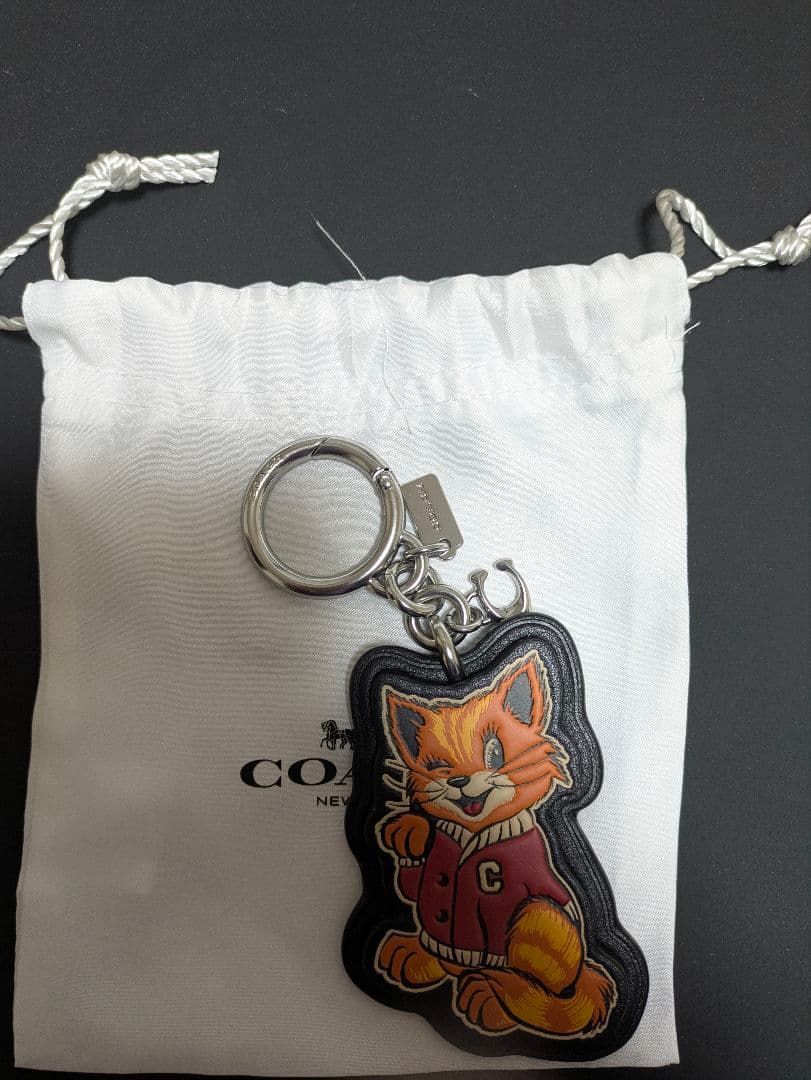 【貴重】COACH レザーキーホルダー キャットストリート限定品