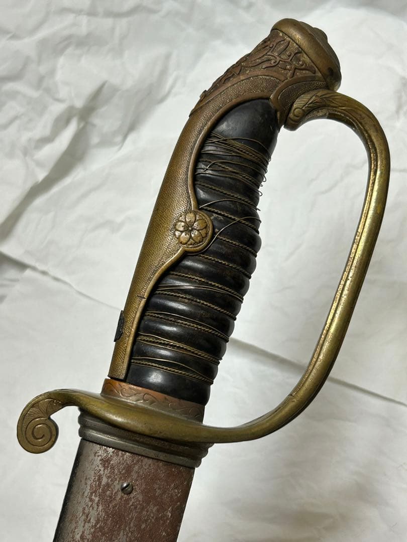 特大　指揮刀　サーベル　日本軍　模造刀　模擬刀　軍装品　短剣　全長112.5cm