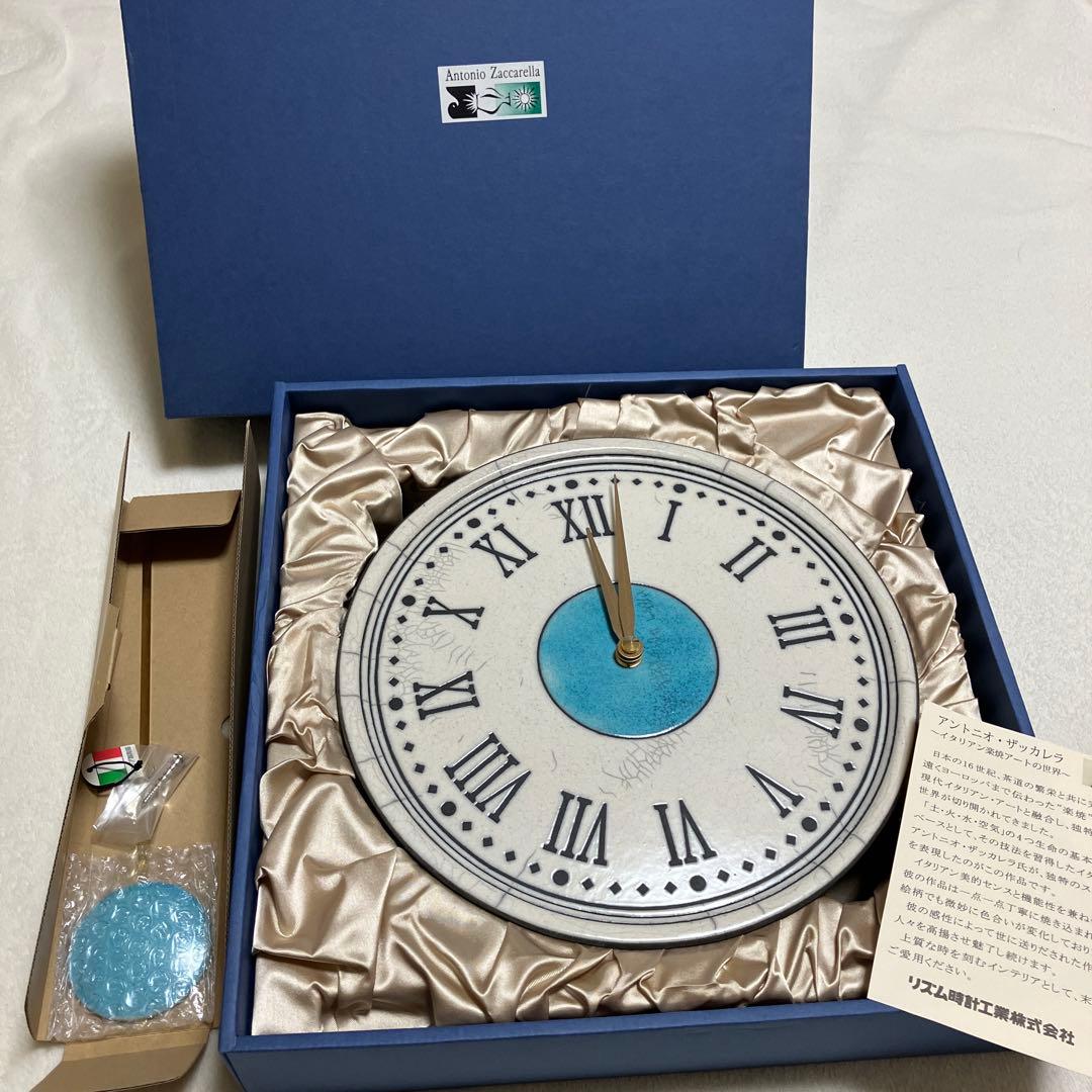 AntonioZaccarella 振子時計　イタリア製陶器