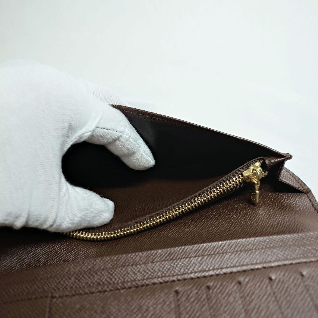 ダミエ・エベヌ ポルトフォイユ・ブラザ 二つ折り 長財布 N60017