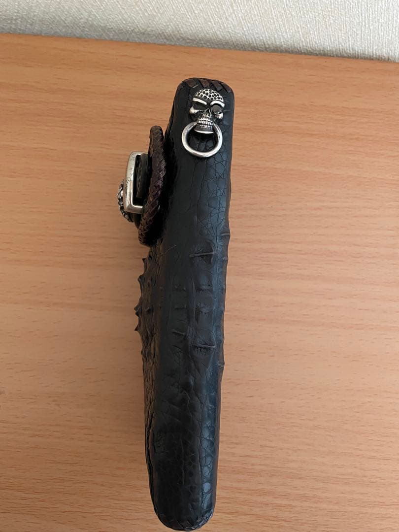 スカルクロコダイル長財布