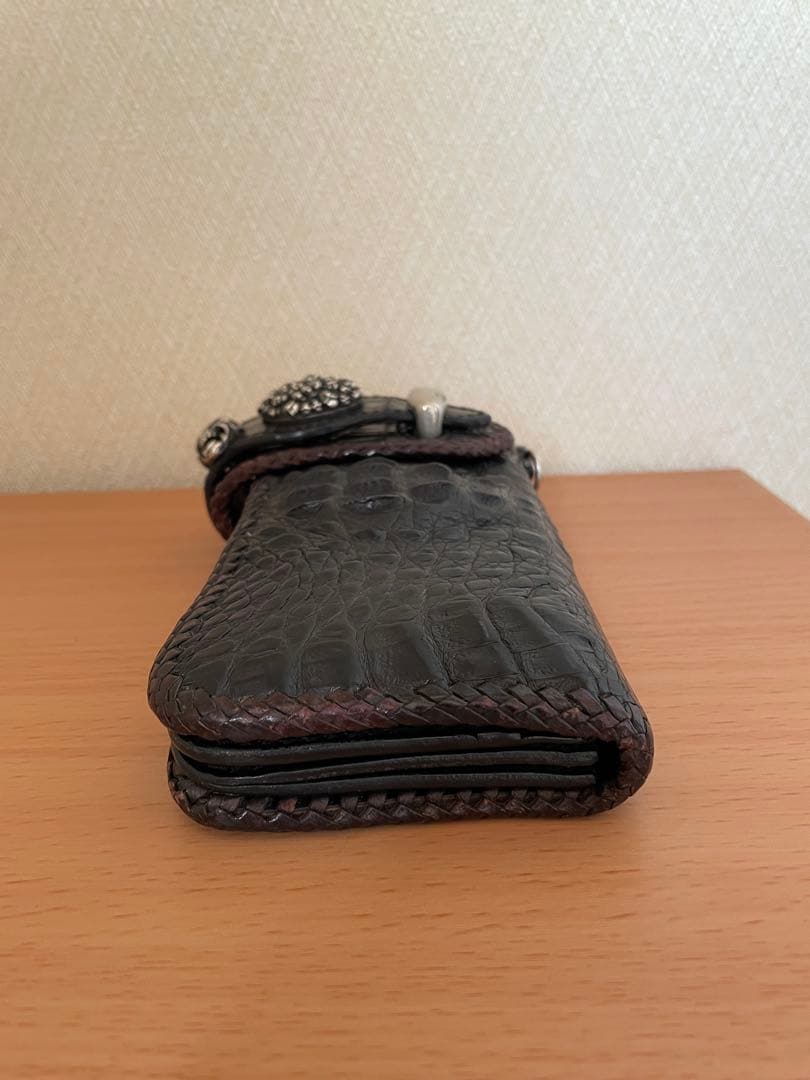 スカルクロコダイル長財布