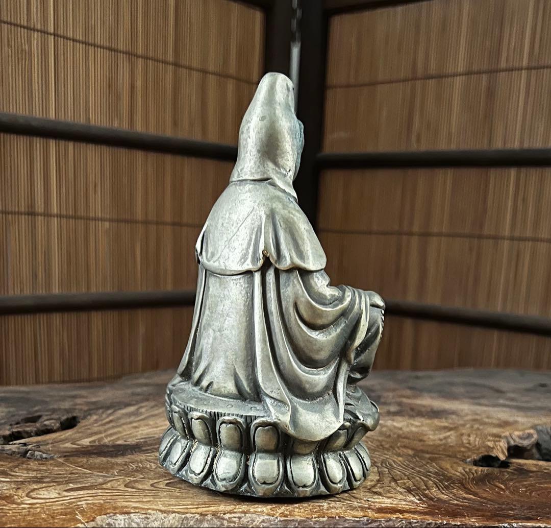 中国仏教美術 古黄銅 観音像 仏像 大明宣徳年製