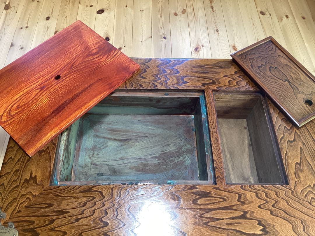 アンティーク　座卓　囲炉火鉢　関西火鉢　古民家家具