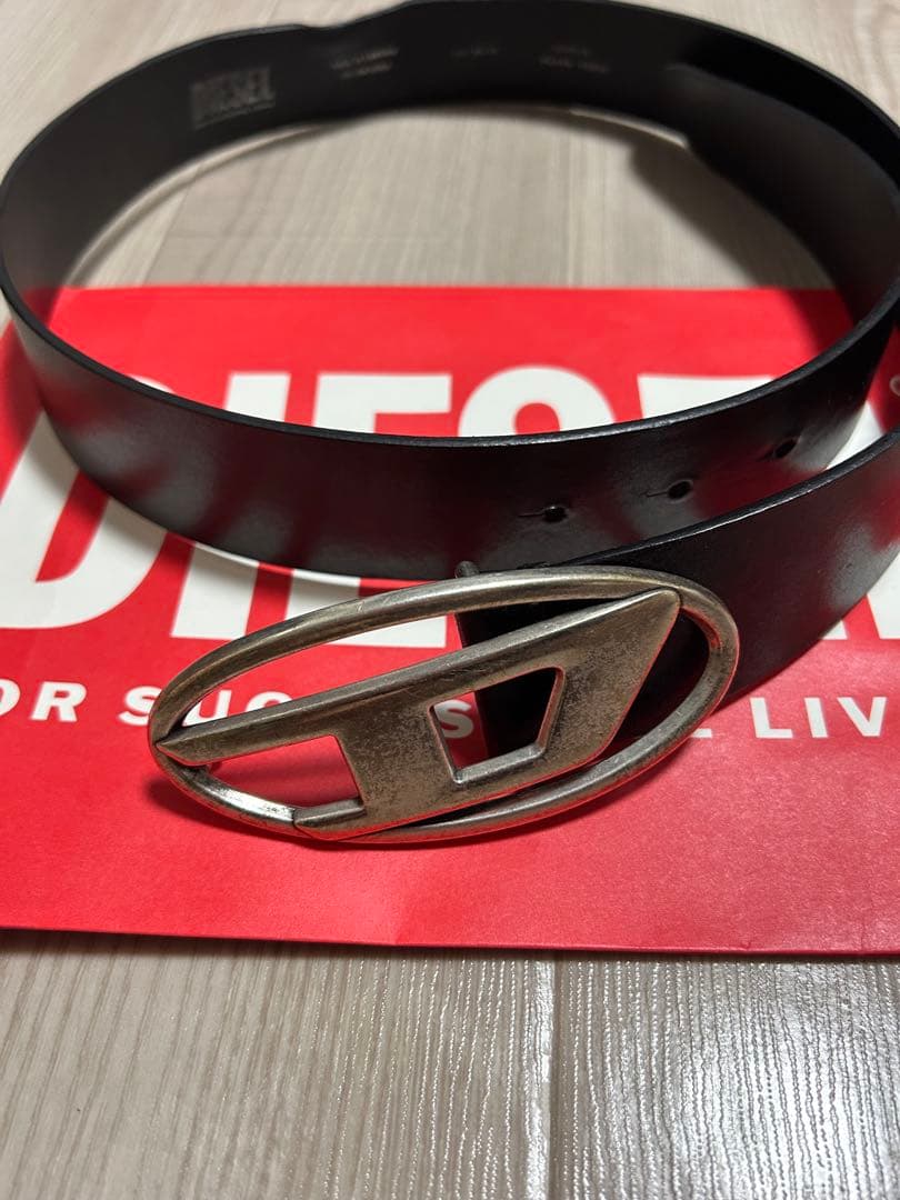 DIESEL ブラックレザーベルト　正規品