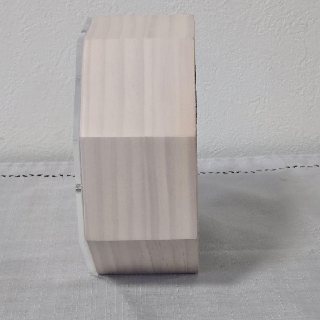 プリザーブドフラワー時計 八角形 ホワイト