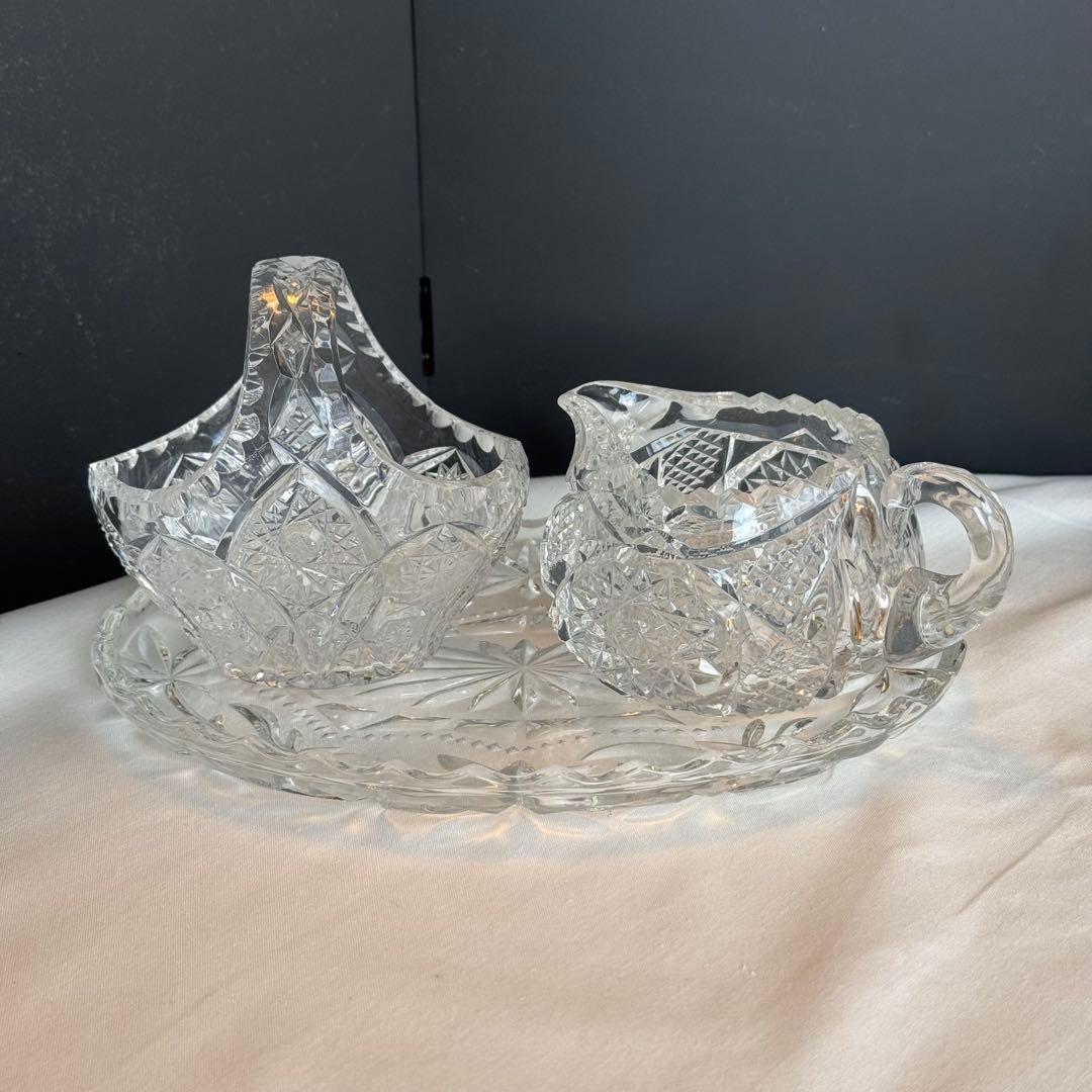 ボヘミアクリスタル ミルク&シュガーセット