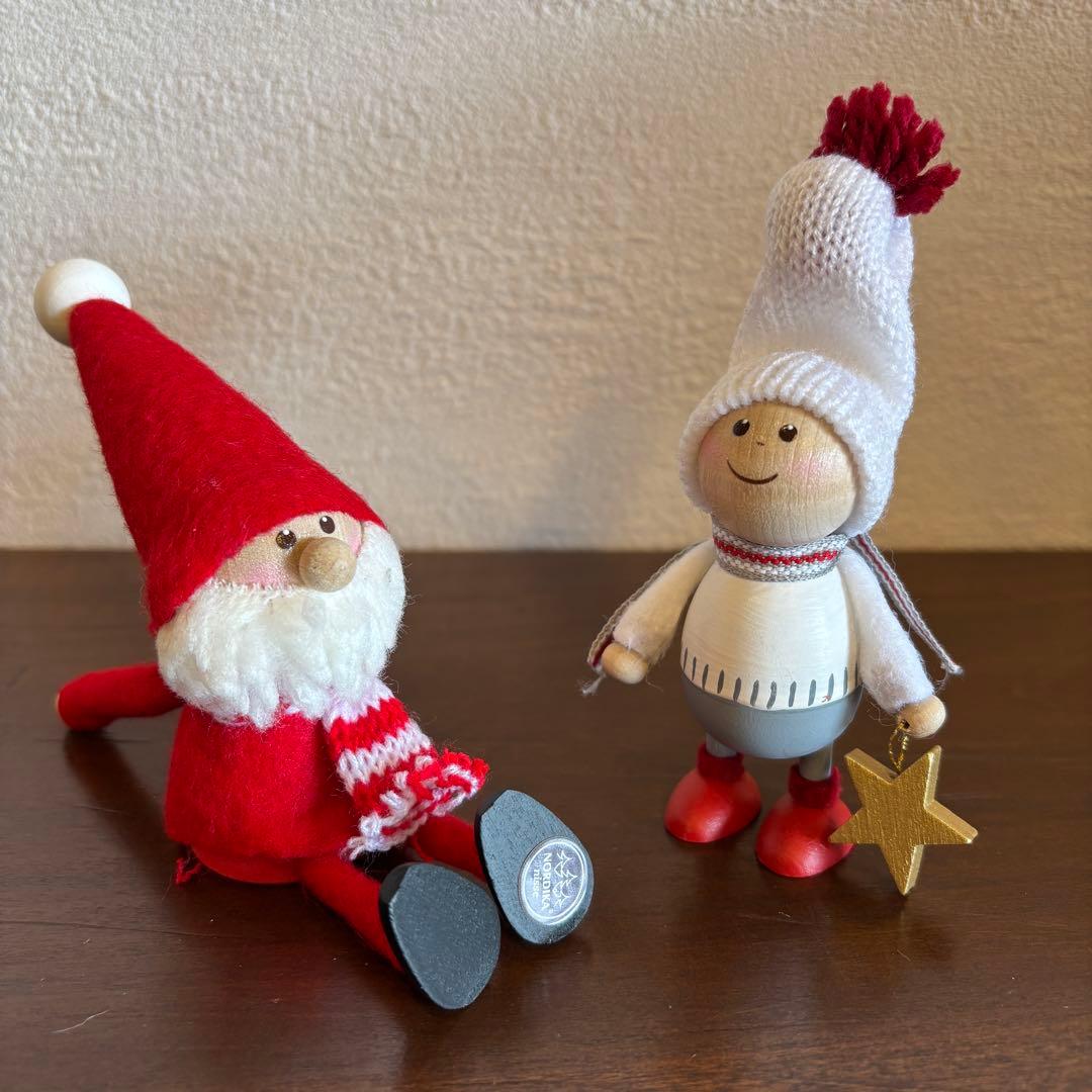 新品　ノルディカニッセ 星を見上げるサンタ　星を見上げる男の子　２個セット