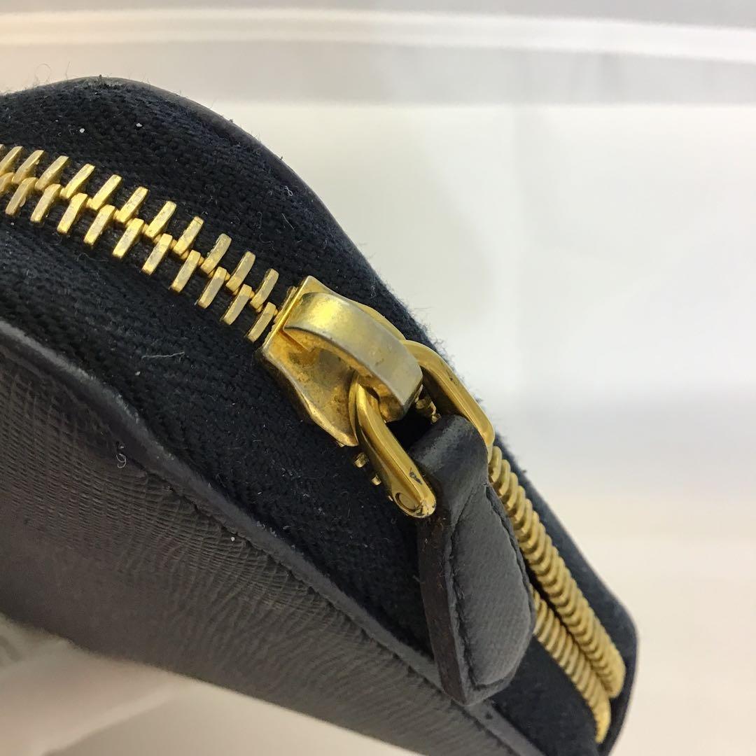 ❣️プラダPRADA❣️ネイビー サフィアーノレザー　ラウンドファスナー長財布