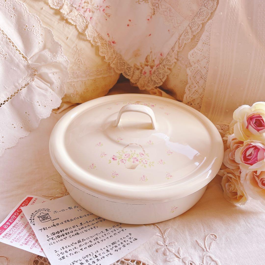 お値下げ♡イマンローズバスケットスイーツケースキャニスター小物入れアンティーク