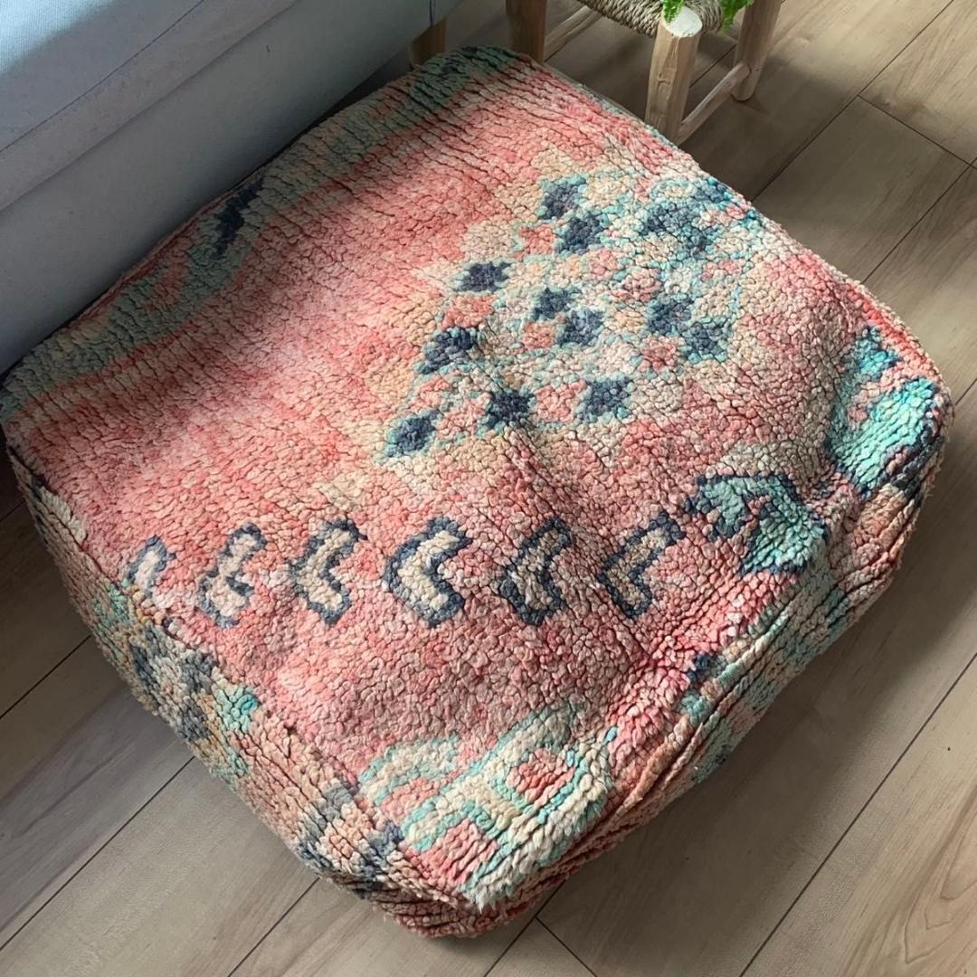 【1点物】モロッコ　プフ　ピローカバー　クッションカバー　ウール