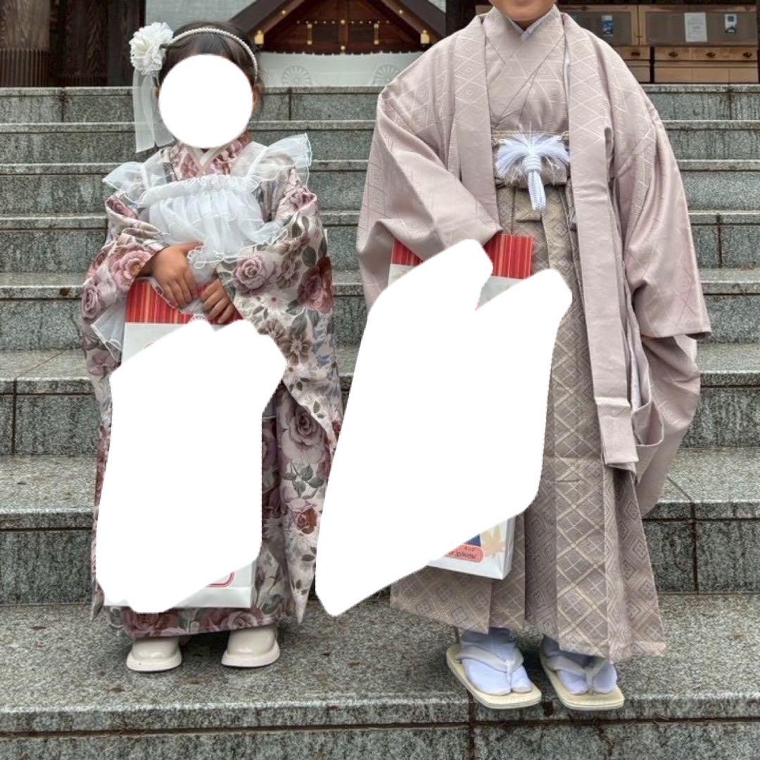 子供用 着物 袴 ブラウン 12点フルセット 七五三 卒園式 入園式 セレモニー