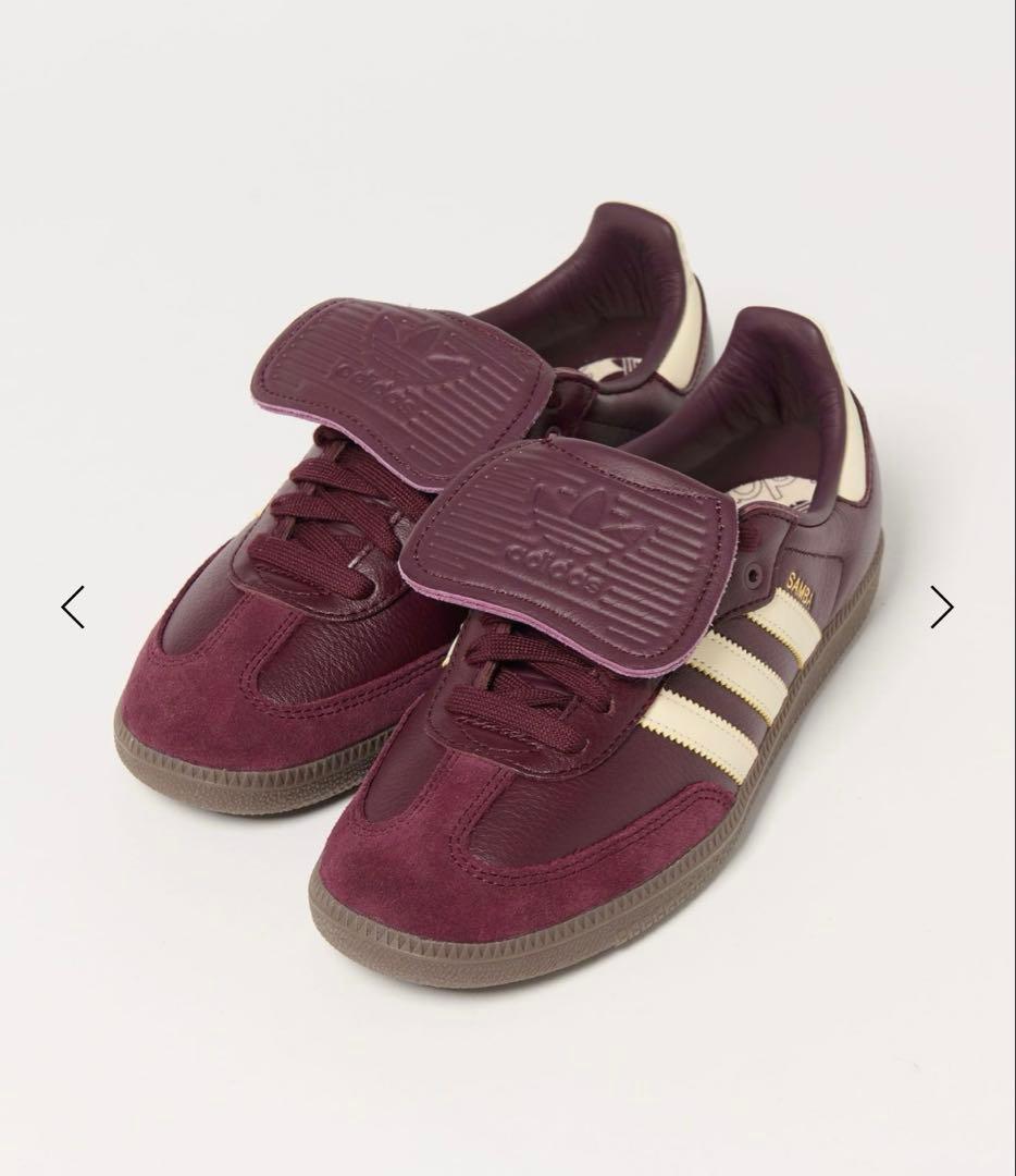 adidas サンバLT バーガンディ スエード スニーカー ベルクロ