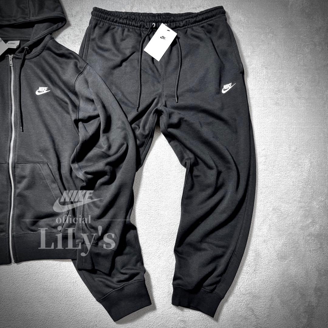 【ＸＬサイズ】NIKE上下セットアップ　定価17,380円　黒ブラック　ロゴ刺繍