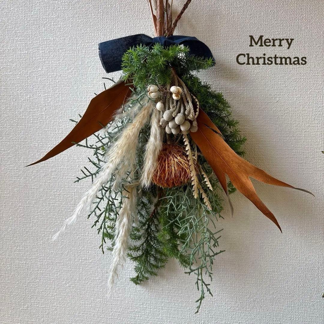 ＊Natural＊クリスマススワッグ　ネイティブフラワー☆ドライフラワースワッグ