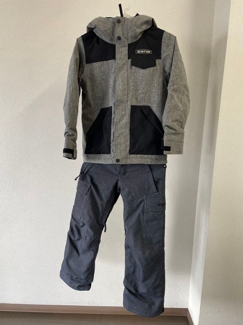 Burton 子ども用スノーボードウェア グレー/ブラック　Sサイズ