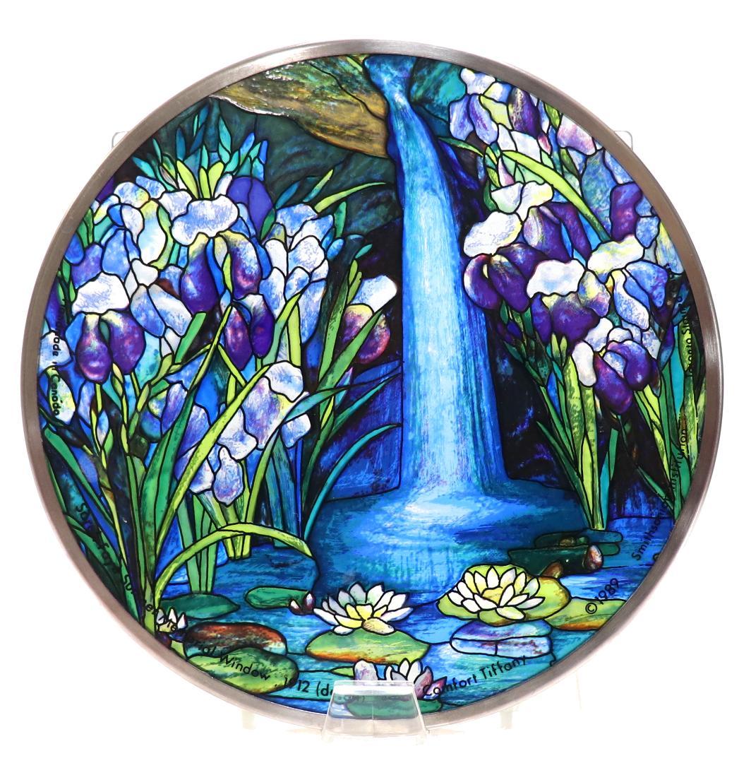 ティファニー ヴィンテージ ステンドグラス 睡蓮の風景 トロント 滝 スタジオ