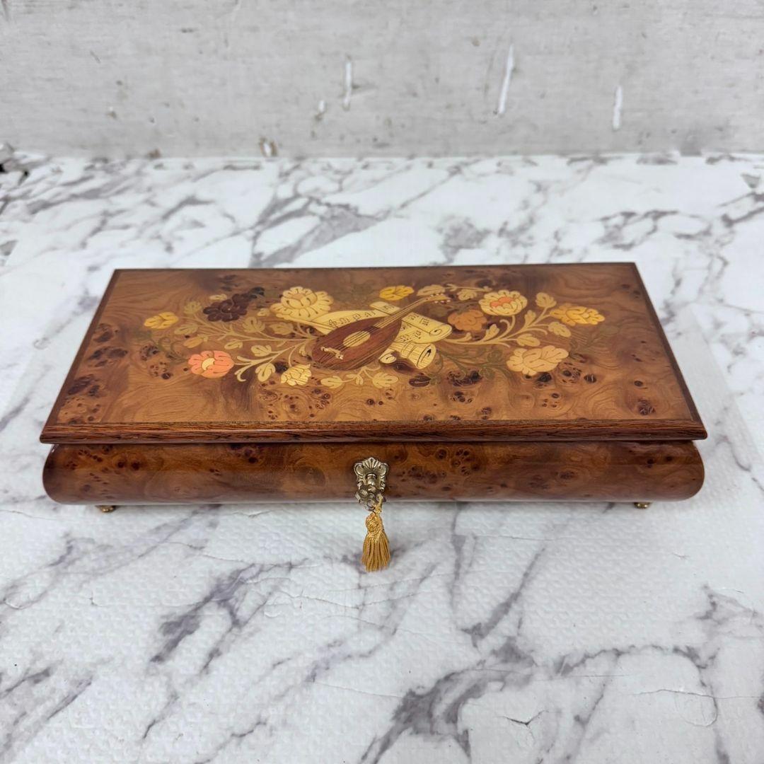 21080 オルゴール　ジュエリーボックス　小物入れ　イタリア製　アンティーク