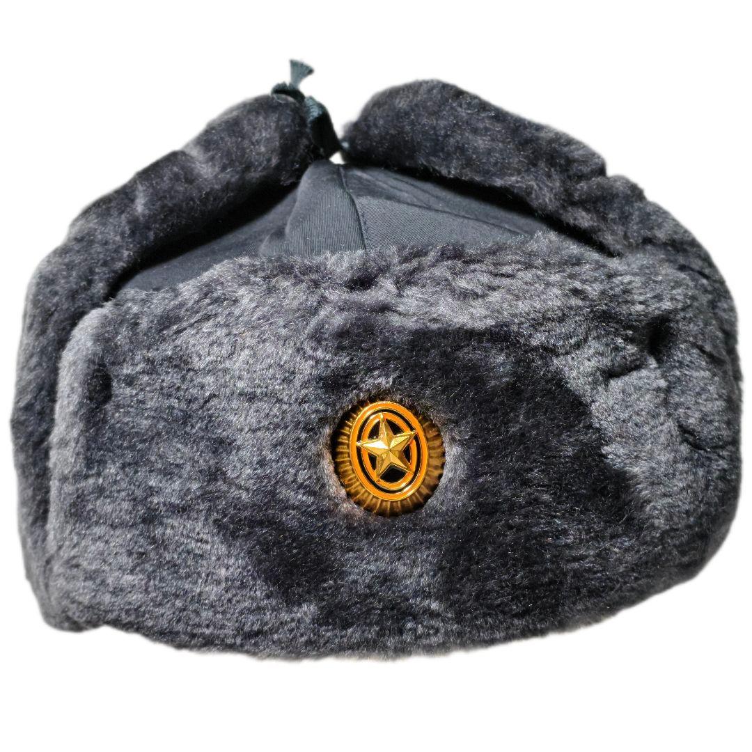 ロシア軍 実物 Военторг製 防寒帽 ウシャンカ 帽章付き 60cm