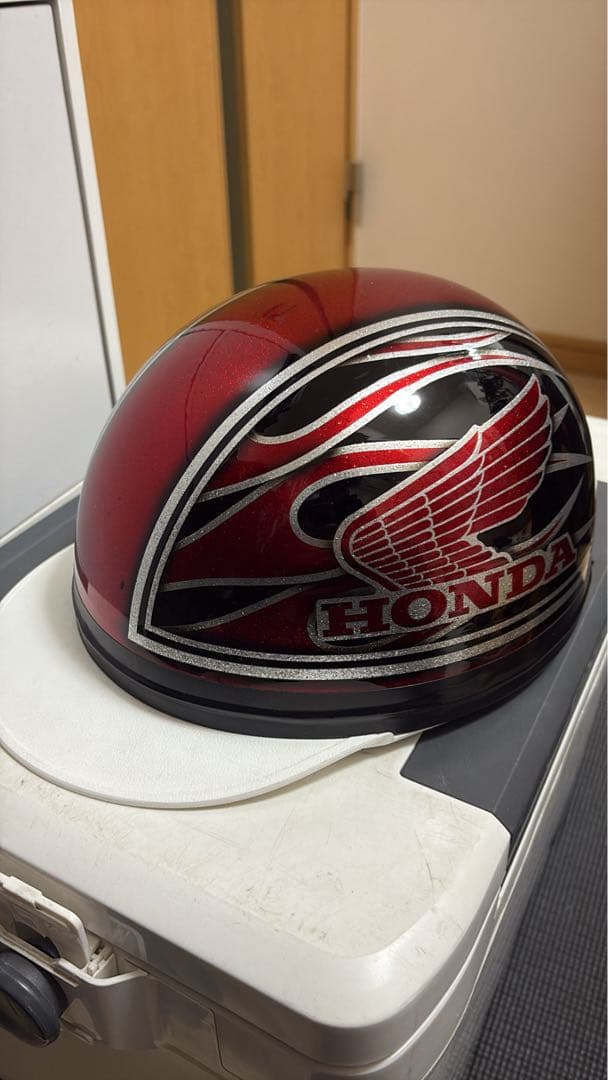 コルク HONDA ファイヤーパターン 三つボタン 赤／黒ラメ格安