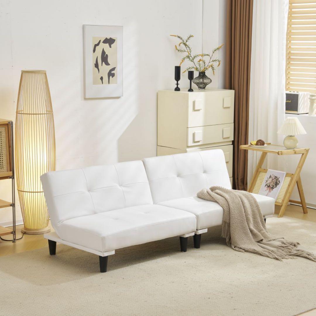 【新品】省スペース2人用ロータイプソファベッド