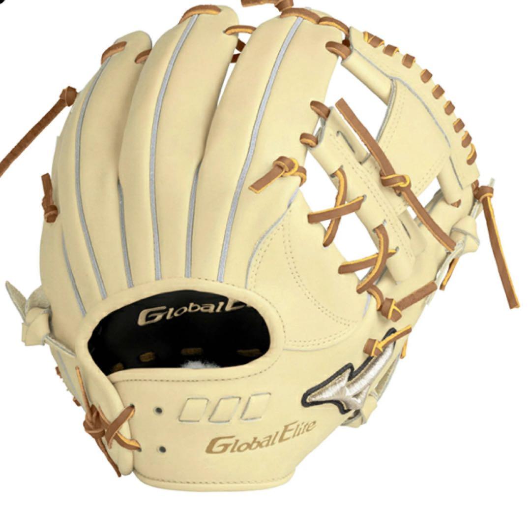 野球　硬式グローブ クリーム色　軟式