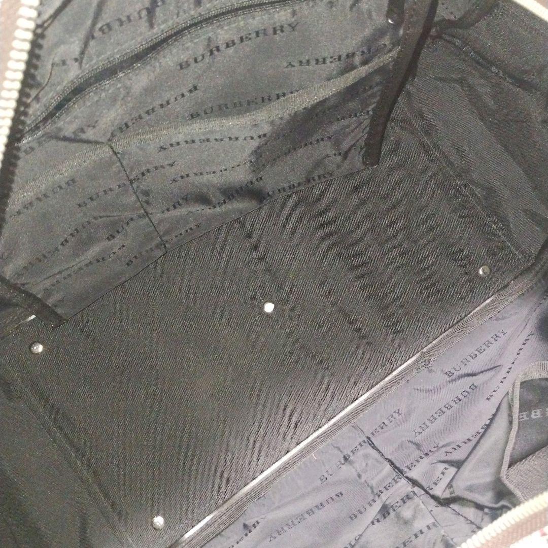 【美品】大容量 Burberry ノバチェック ボストンバッグ　2WAY レザー