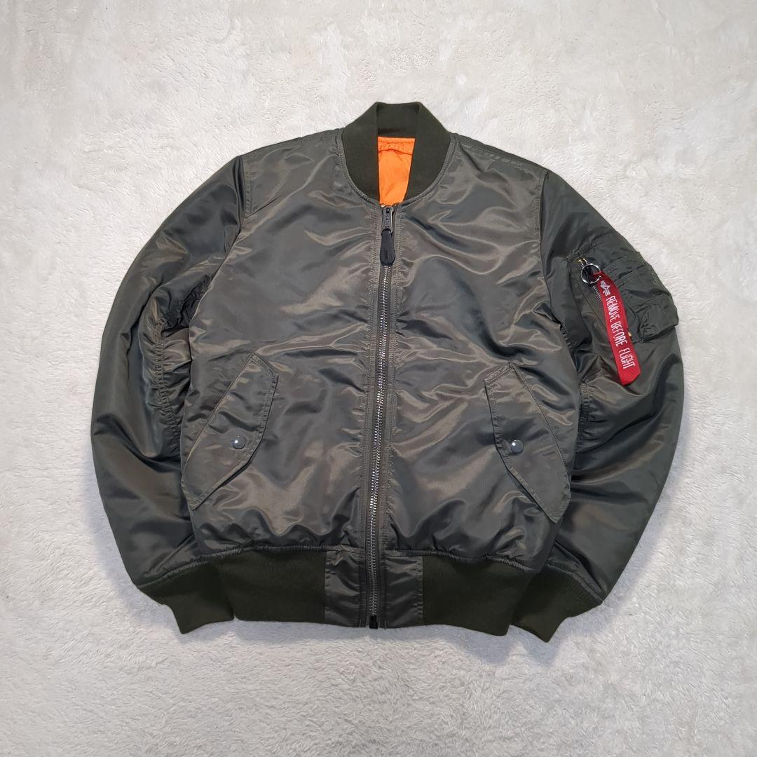 ✨美品！ALPHA INDUSTRIES MA-1 S レプリカグレー 短丈