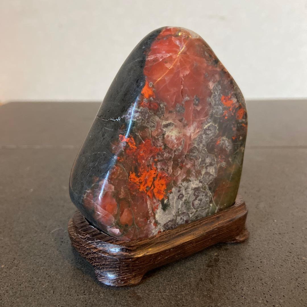 根尾谷の美石　メノウ孔雀　★鑑賞石　菊花石　孔雀石