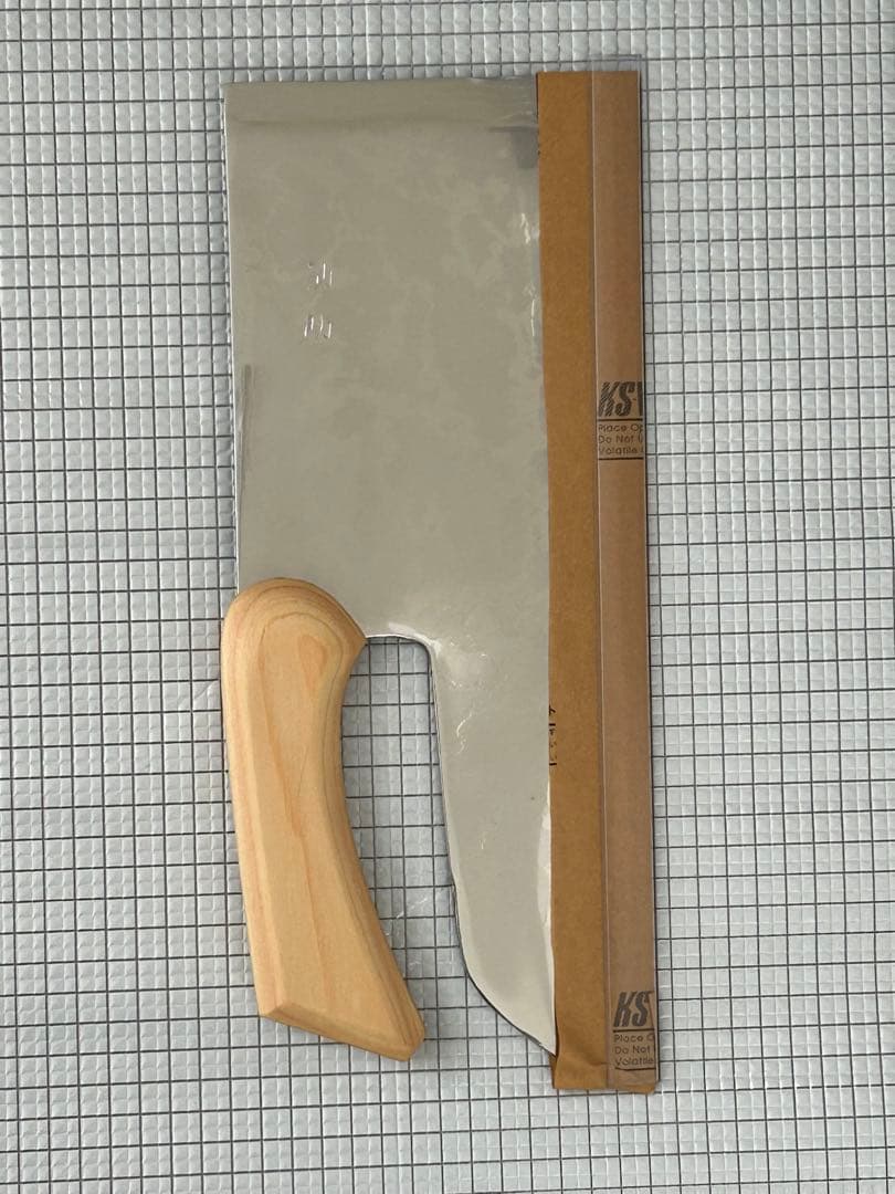 仙助 包丁 蕎麦包丁 ダマスカス 鏡面仕上げ 安来鋼青紙二号 330mm 檜曲柄