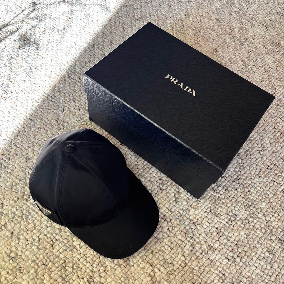 【試着のみ】PRADA ナイロンキャップ Lサイズ