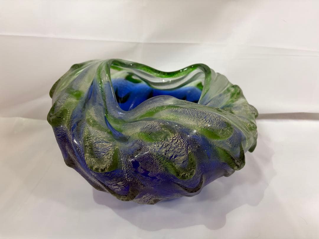 【稲嶺盛吉】琉球ガラス　壺②