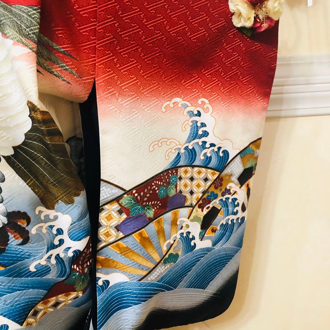 七五三五歳‼️完全️フルセット美品❤️新作黒×赤鷹煌びやか❤️家からは一切なし