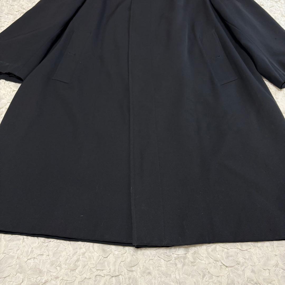 Burberrys ウールギャバ素材ステンカラーコート黒 XL バーバリー