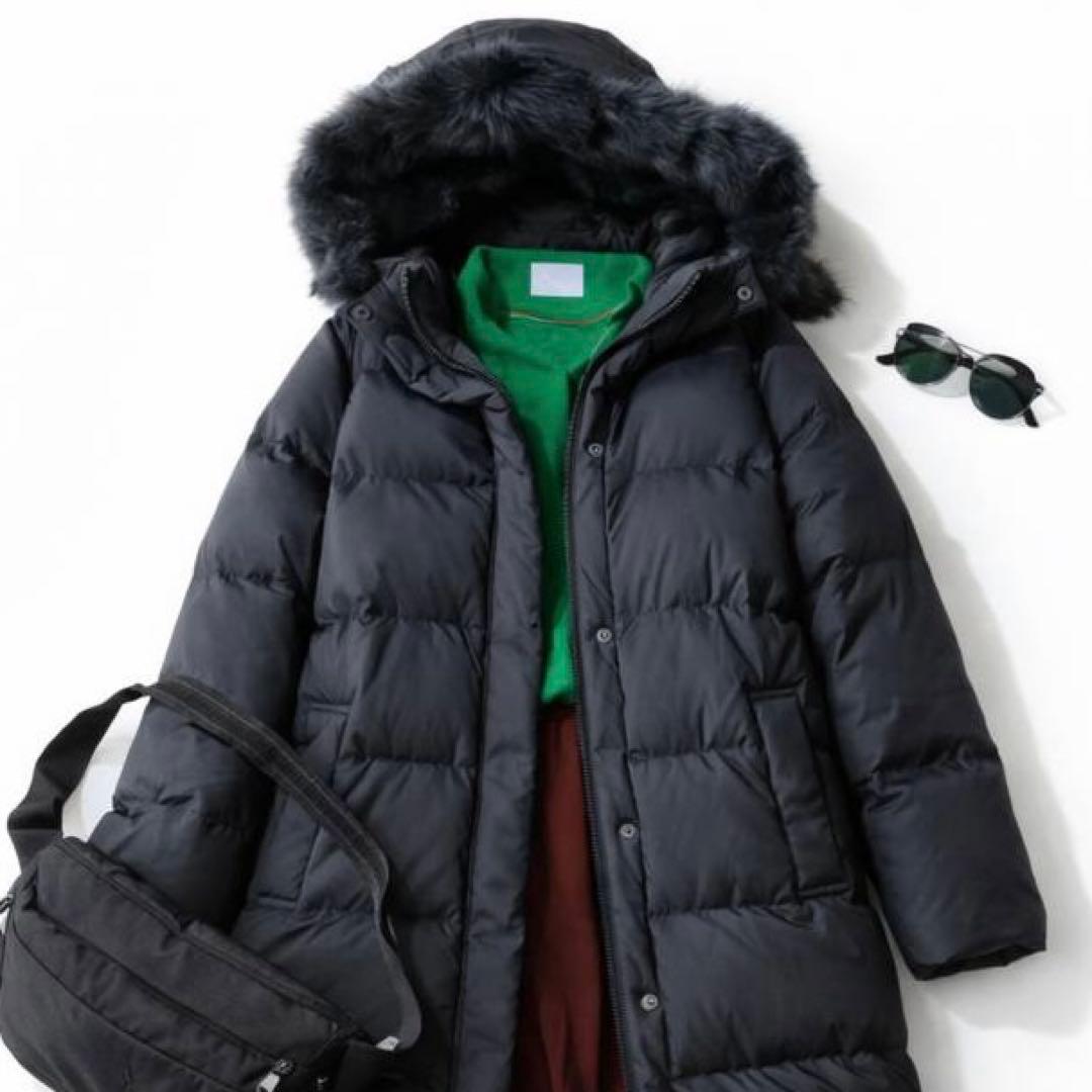 2022アーバンリサーチ ラビットフードストレッチロングダウン　ブラックF