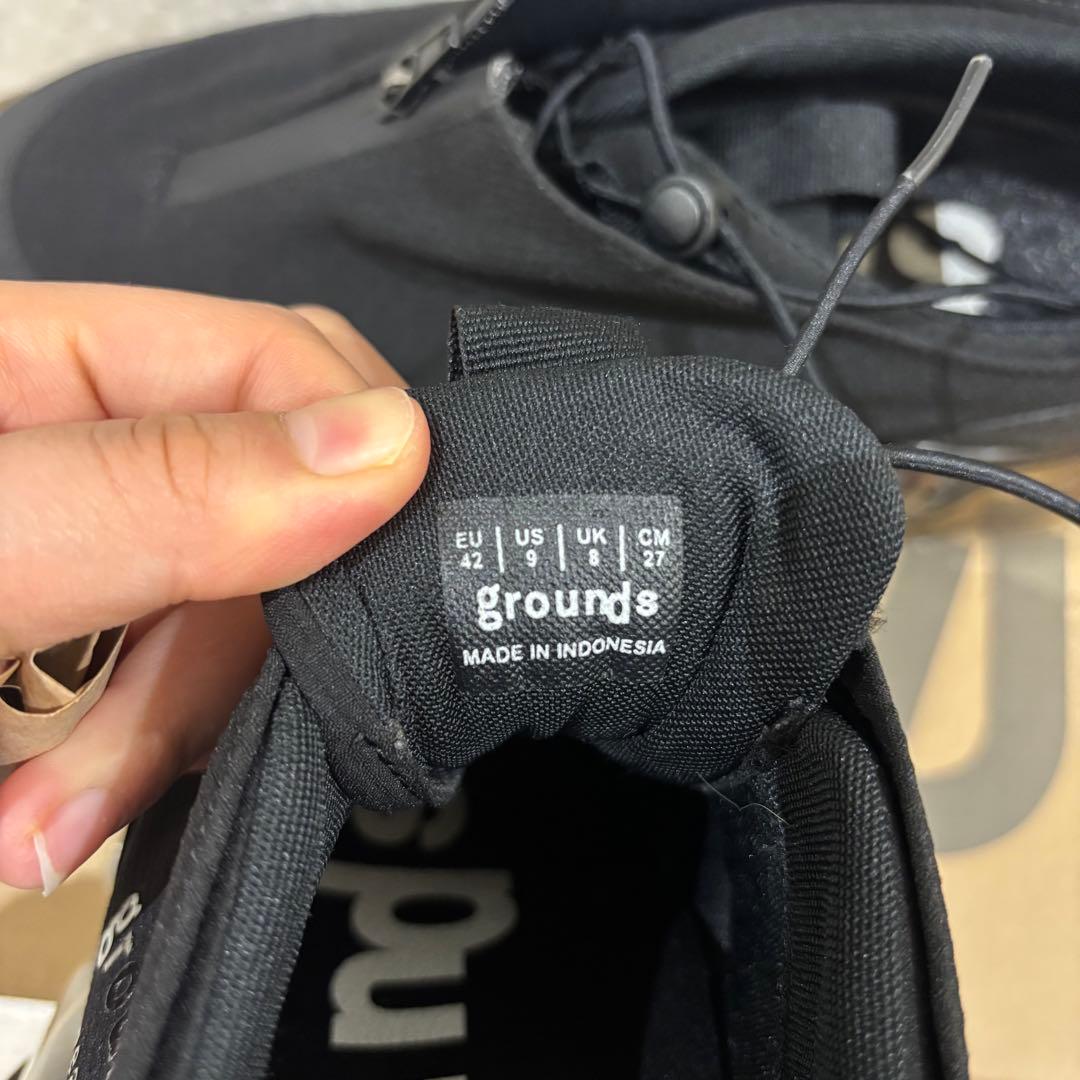 grounds ブラック スニーカー
