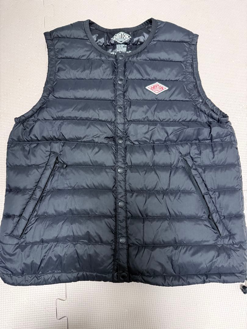 DANTON ダウンベスト ブラック サイズ34