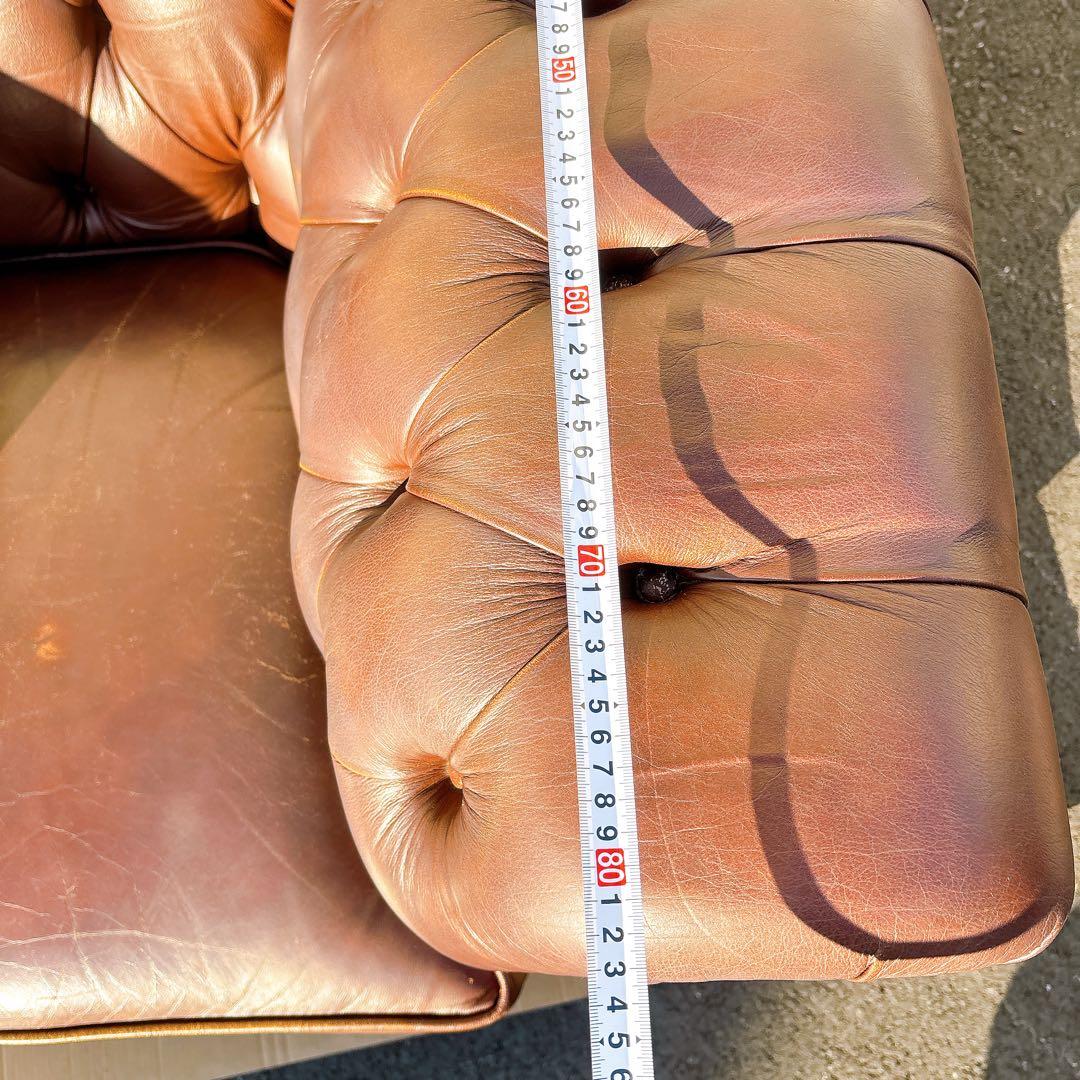 1★送料込み★チェスターフィールドソファ 一人掛け【神奈川県厚木市引取可】