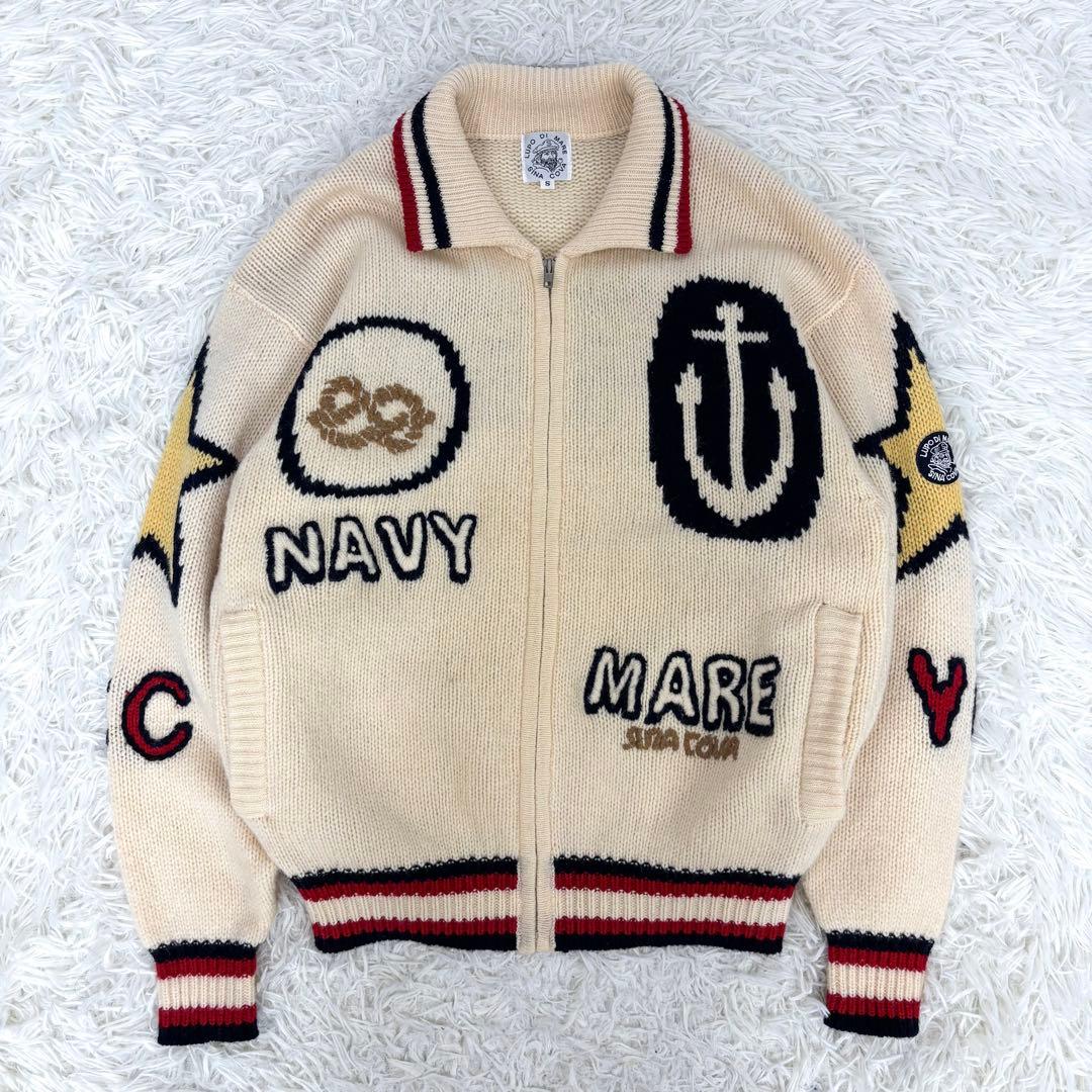 SINA COVA シナコバ 肉厚 ウール カウチンセーター アイボリー S