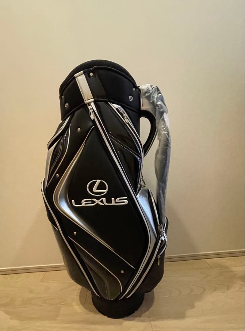 Lexus ゴルフバッグ 黒/銀 カバー付き